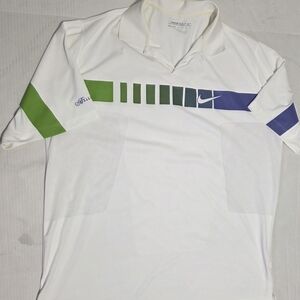 Nike Golf Polo Mens 2XL Shirt White Bellagio Casino Short-sleeve Polyester Mesh